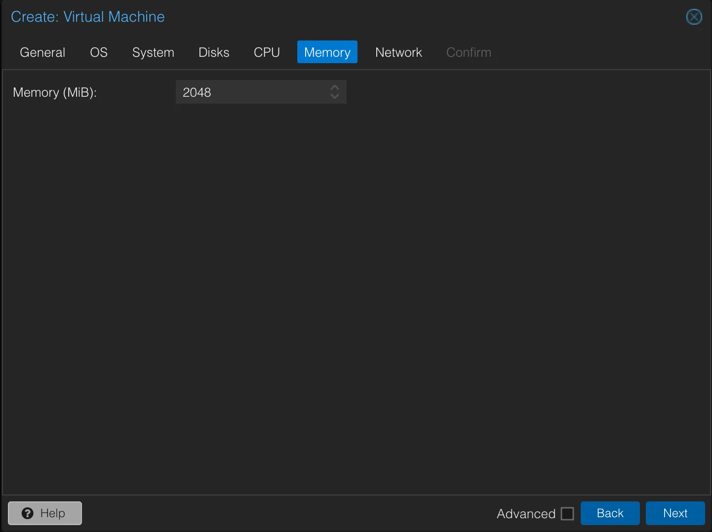 Configure Memory for Ubuntu Server on Proxmox
