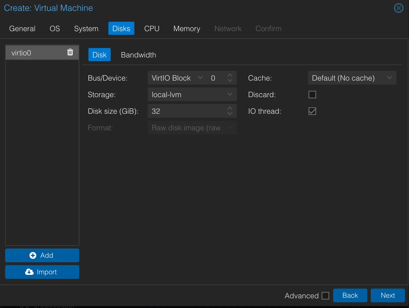 Configure the Disk for Ubuntu Server on Proxmox