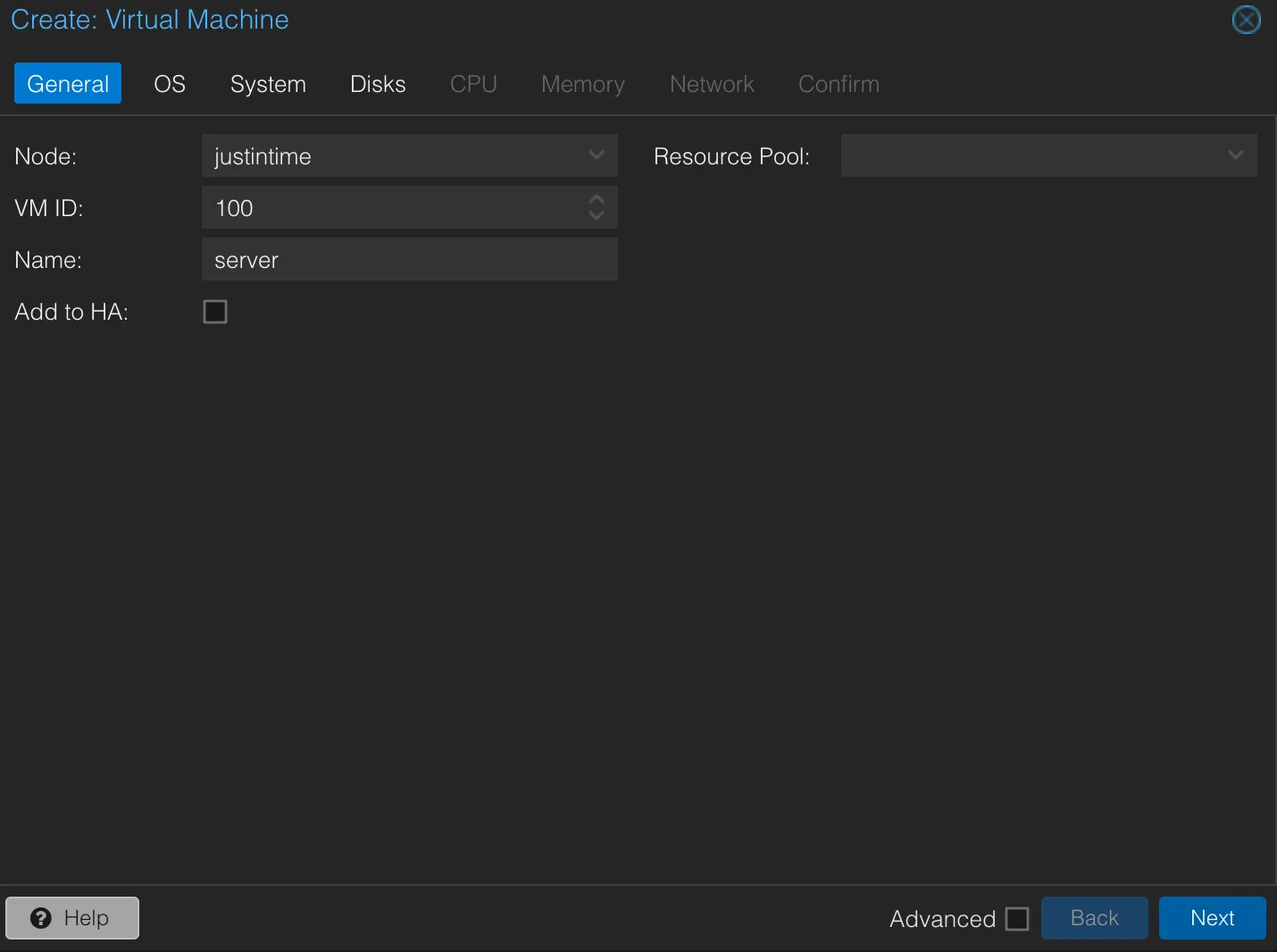 Create a New VM for Ubuntu on Proxmox