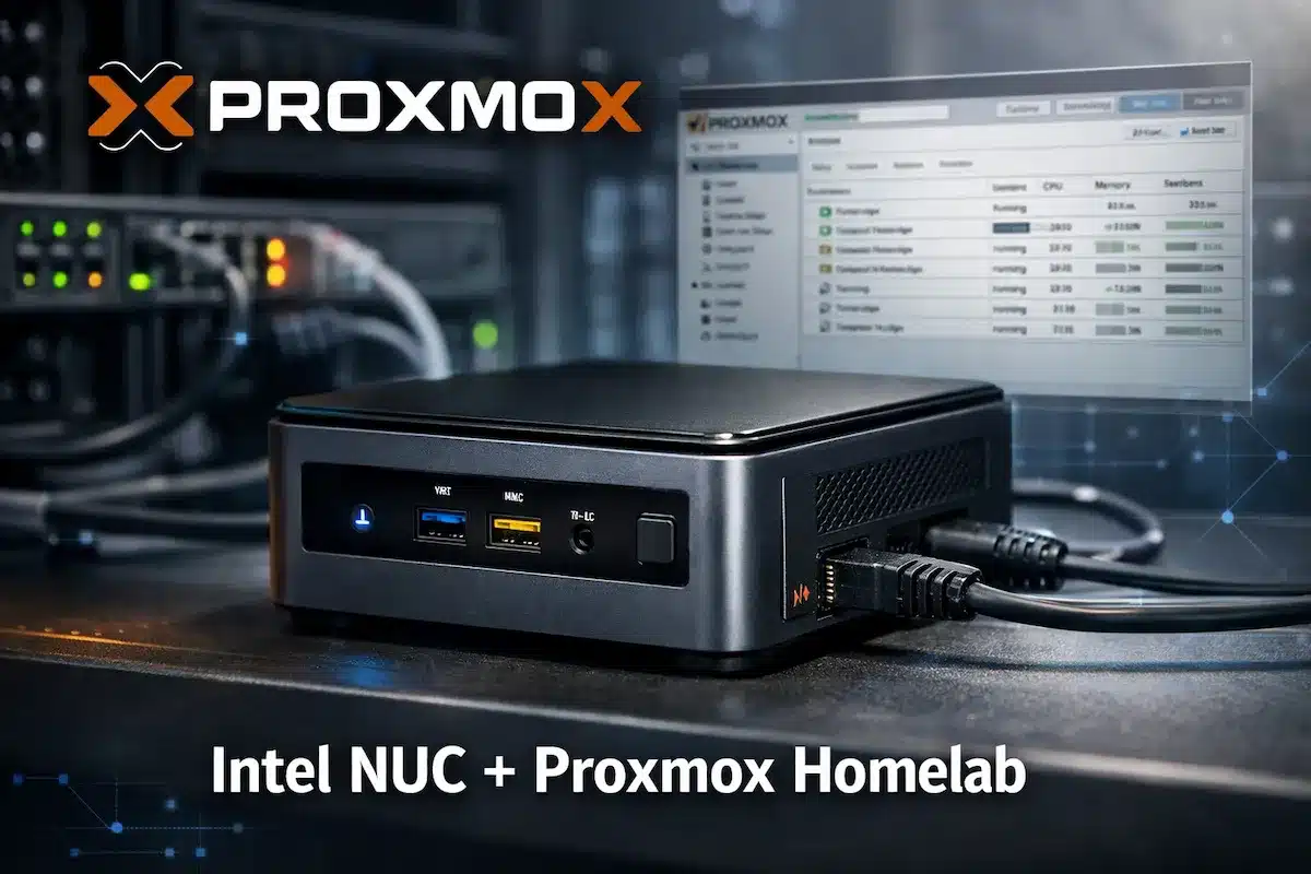 Intel NUC Proxmox homelab setup