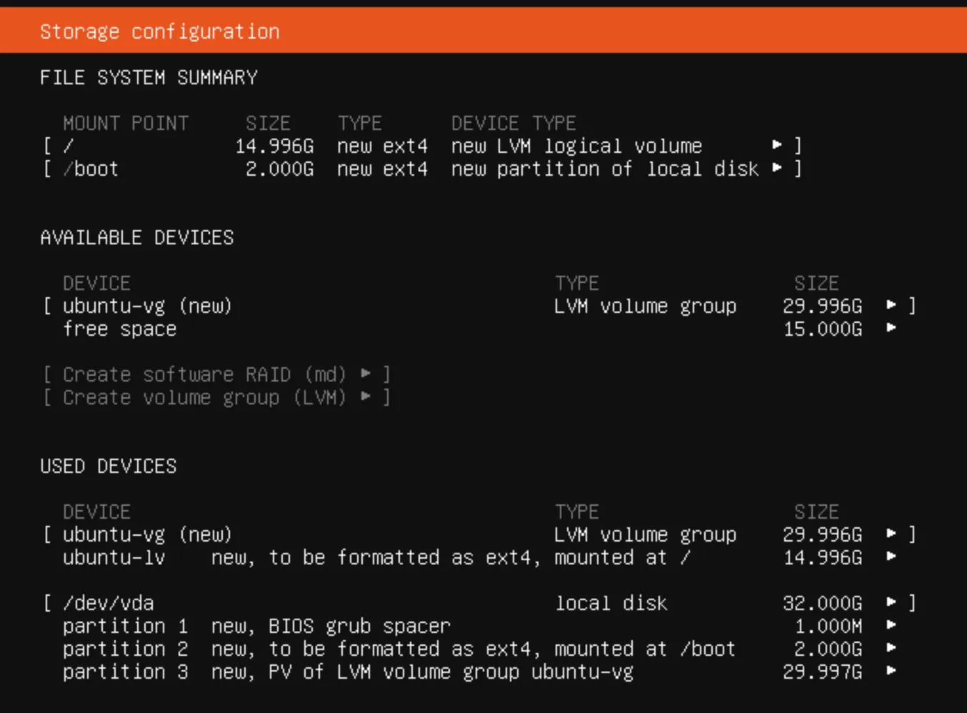Storage Configuration for Ubuntu Server on Proxmox