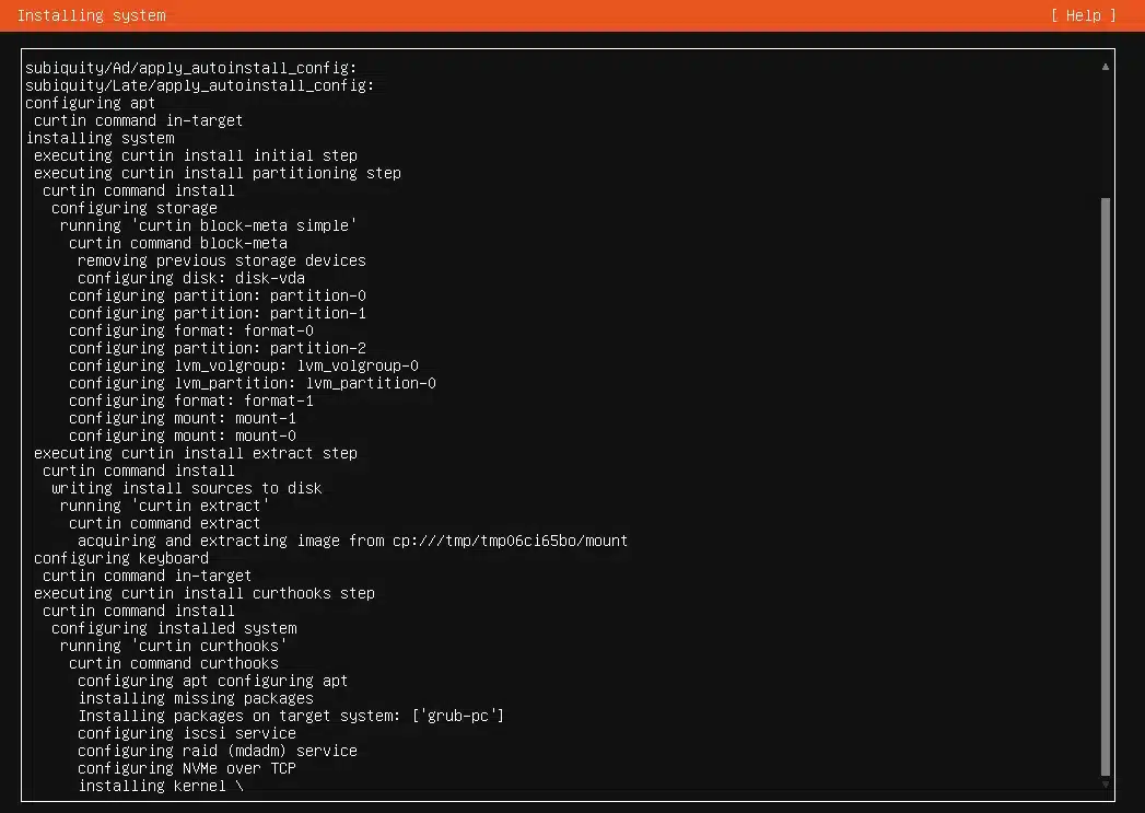 Ubuntu Installer Screen on Proxmox